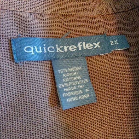 Quick Reflex Terra Cotta Short Sleeve Button Up Shirt - Picture 4 of 5